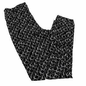 Larry Levine Pants Women’s Size 10 Black & White‎ Pull On Pants